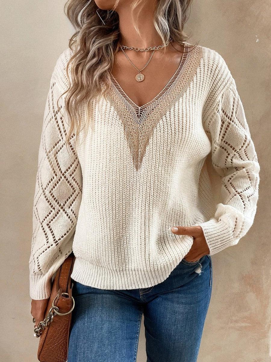 Elise | Two-Tone Knit Sweater