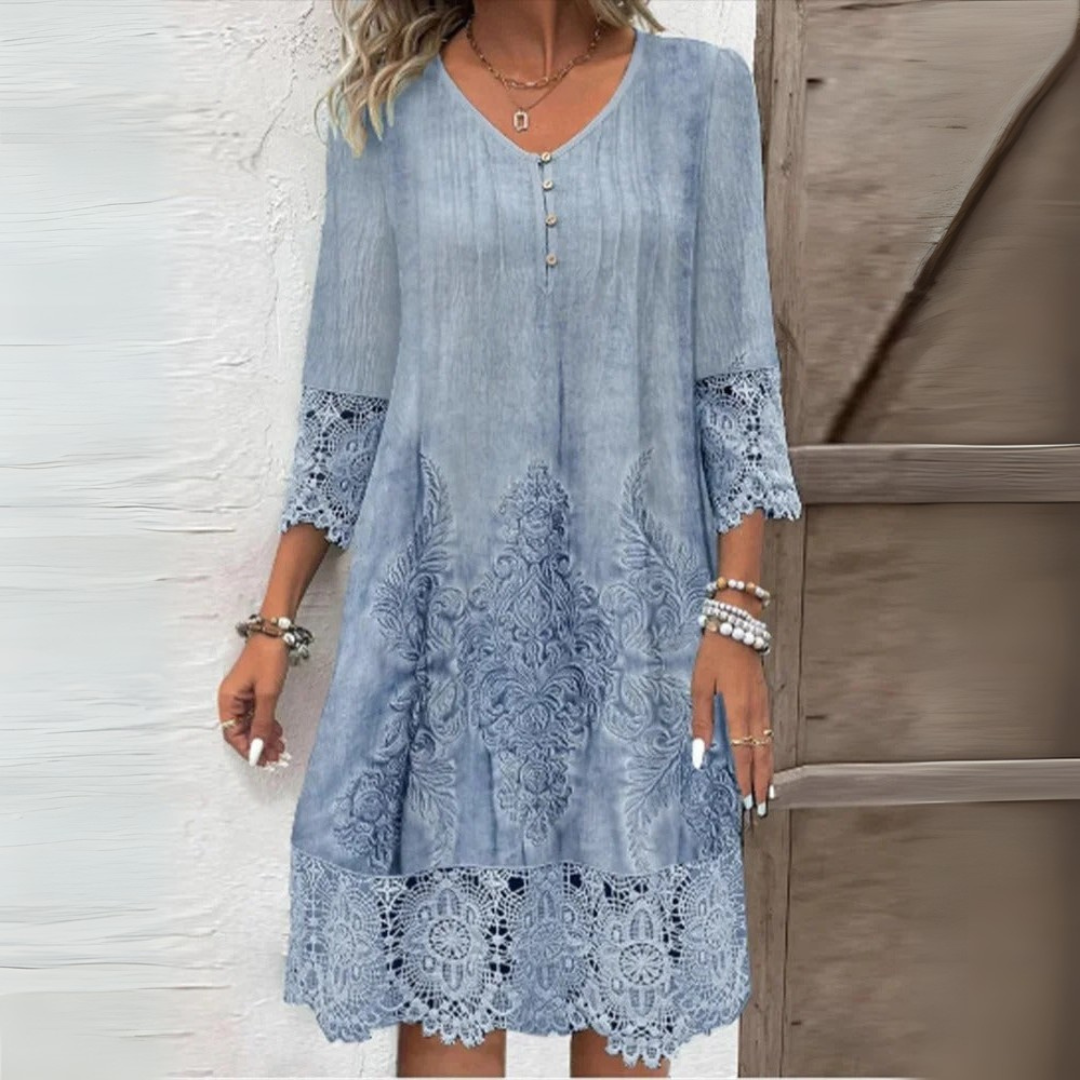 Maribelle | Boho Dress with Delicate Lace Details