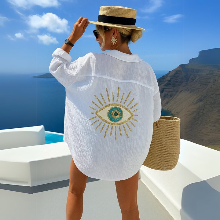 Diana | Flowing Blouse with Pearl Detail