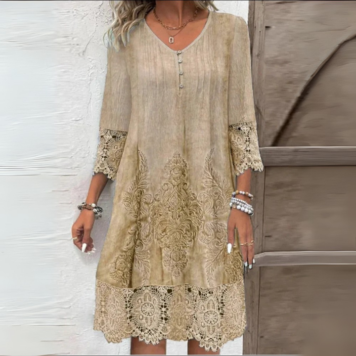 Maribelle | Boho Dress with Delicate Lace Details