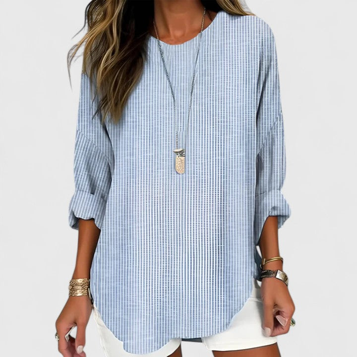 Maëlle | Striped Blouse with Flowing Fit