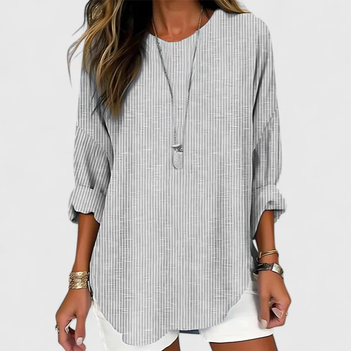 Maëlle | Striped Blouse with Flowing Fit