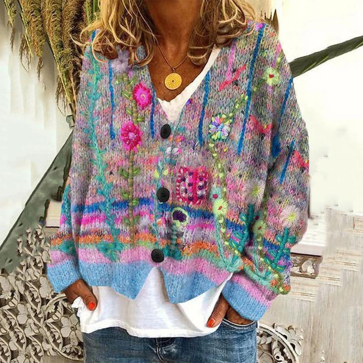 Theresa | Printed Top with Feminine V-Neck
