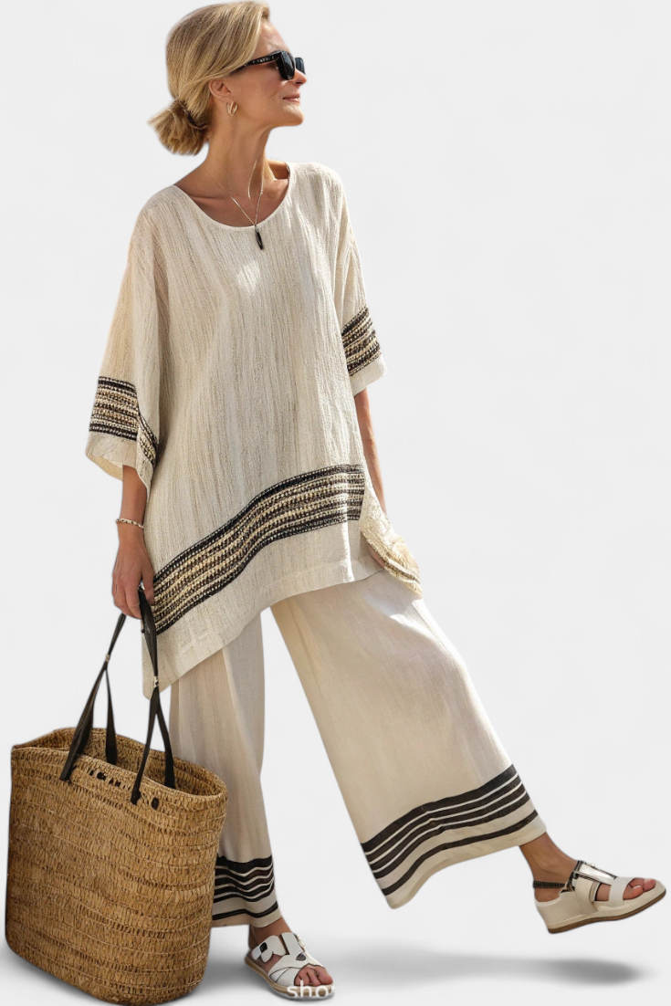 Mirthe | Striped Summer Set with Relaxed Fit