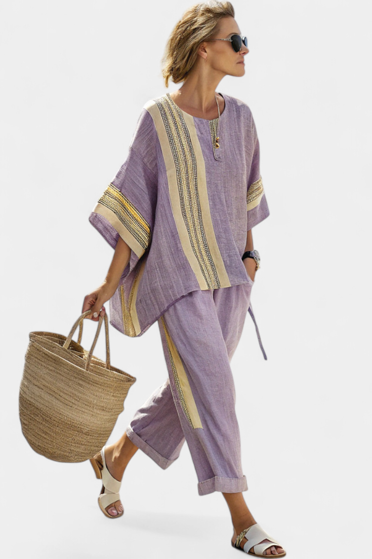 Mirthe | Striped Summer Set with Relaxed Fit