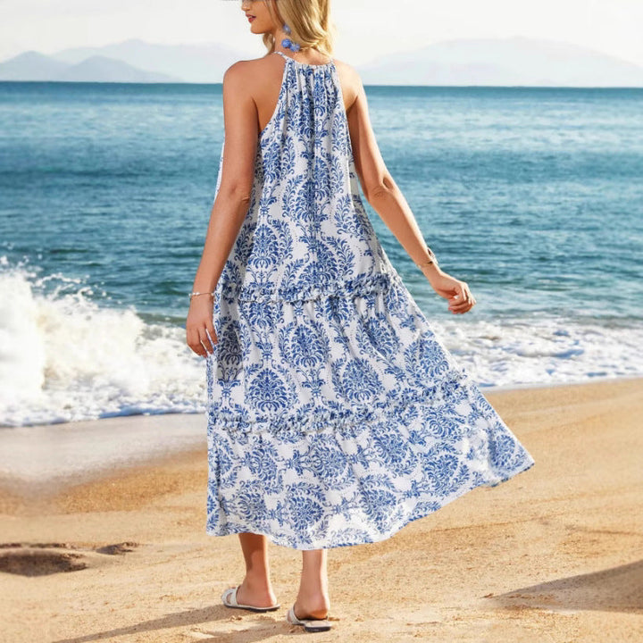Celeste | Embroidered Maxi Dress with Flowing Silhouette