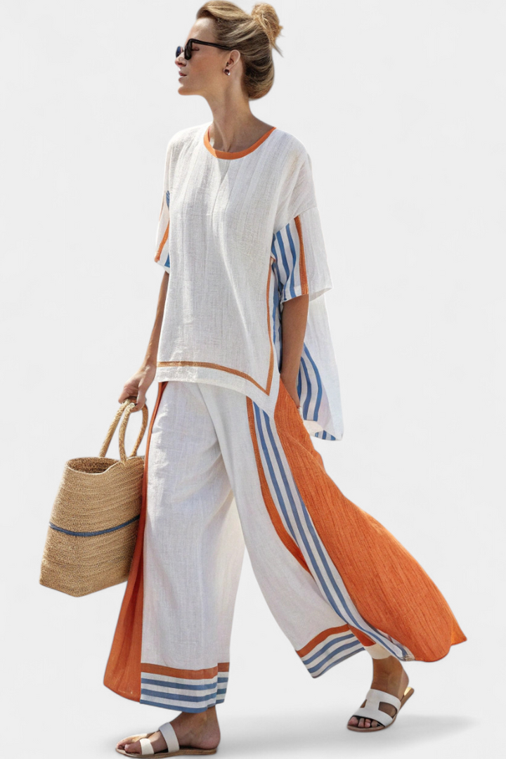 Mirthe | Striped Summer Set with Relaxed Fit