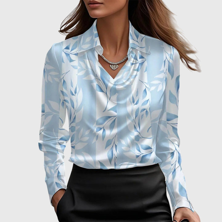 Sylvie | Soft Blouse with Elegant Pleated Neckline