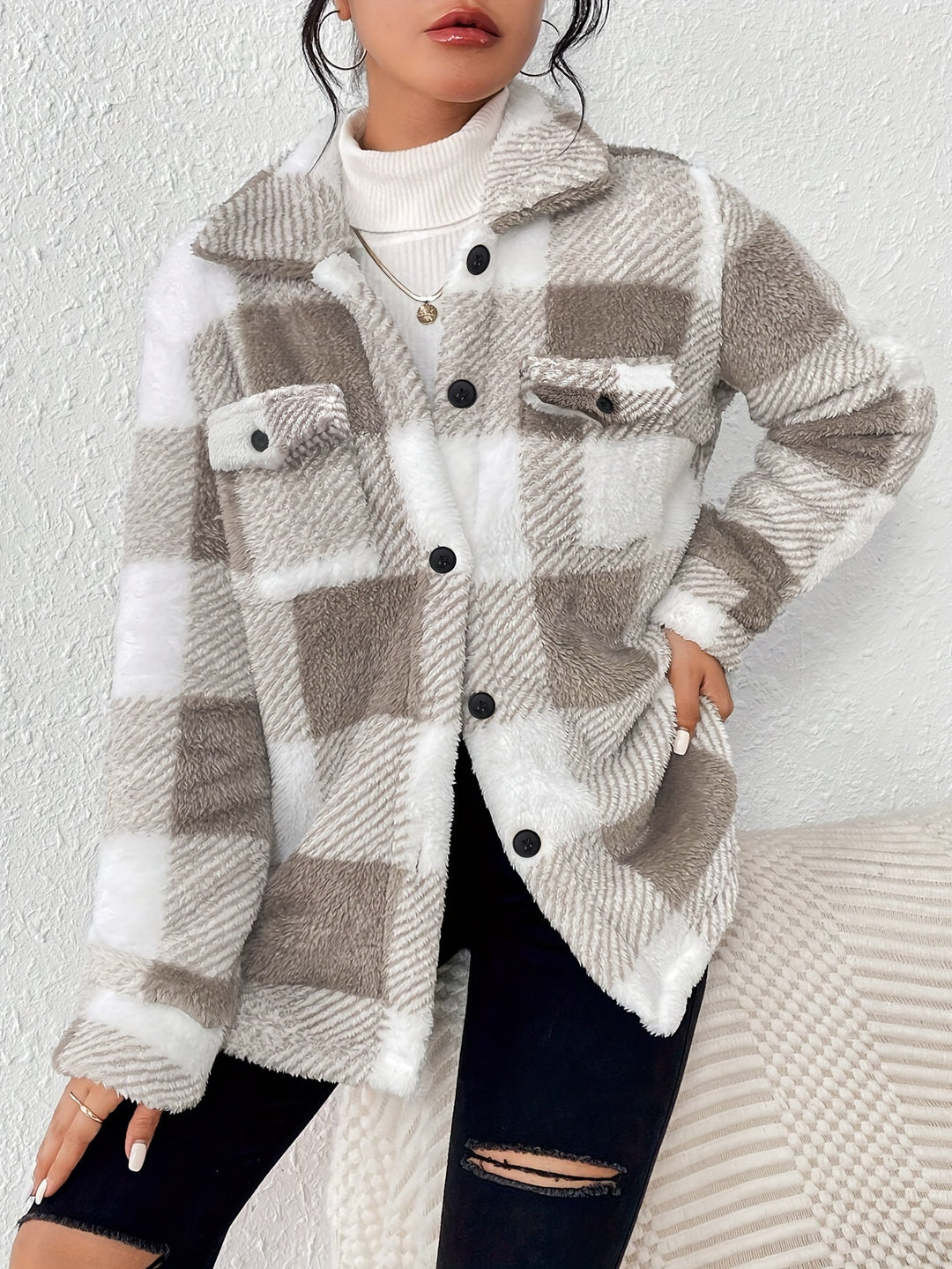 Helen | Plaid Knit Dress with Stretch