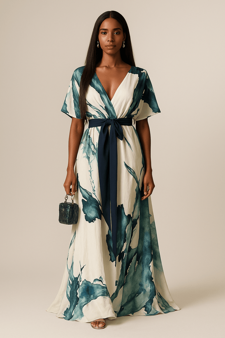 Aurélie | Watercolor Print Dress