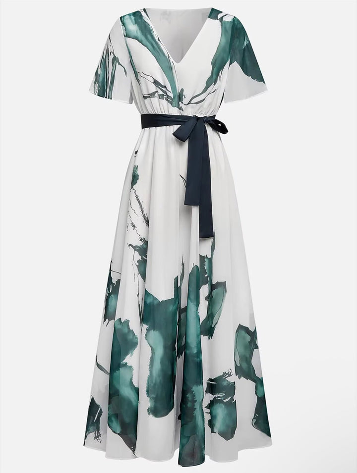 Aurélie | Watercolor Print Dress