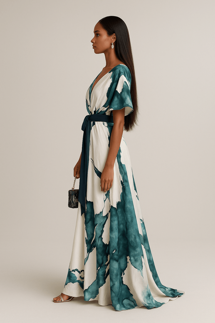 Aurélie | Watercolor Print Dress